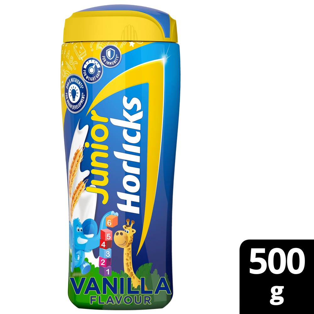 Horlicks Junior Health & Nutrition Drink Vanilla 500 G Jar