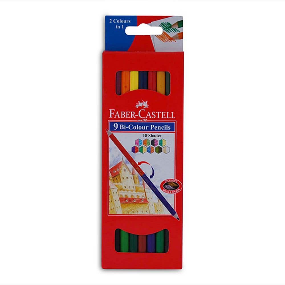 Faber-Castell Bi-Color Pencil 9 Units