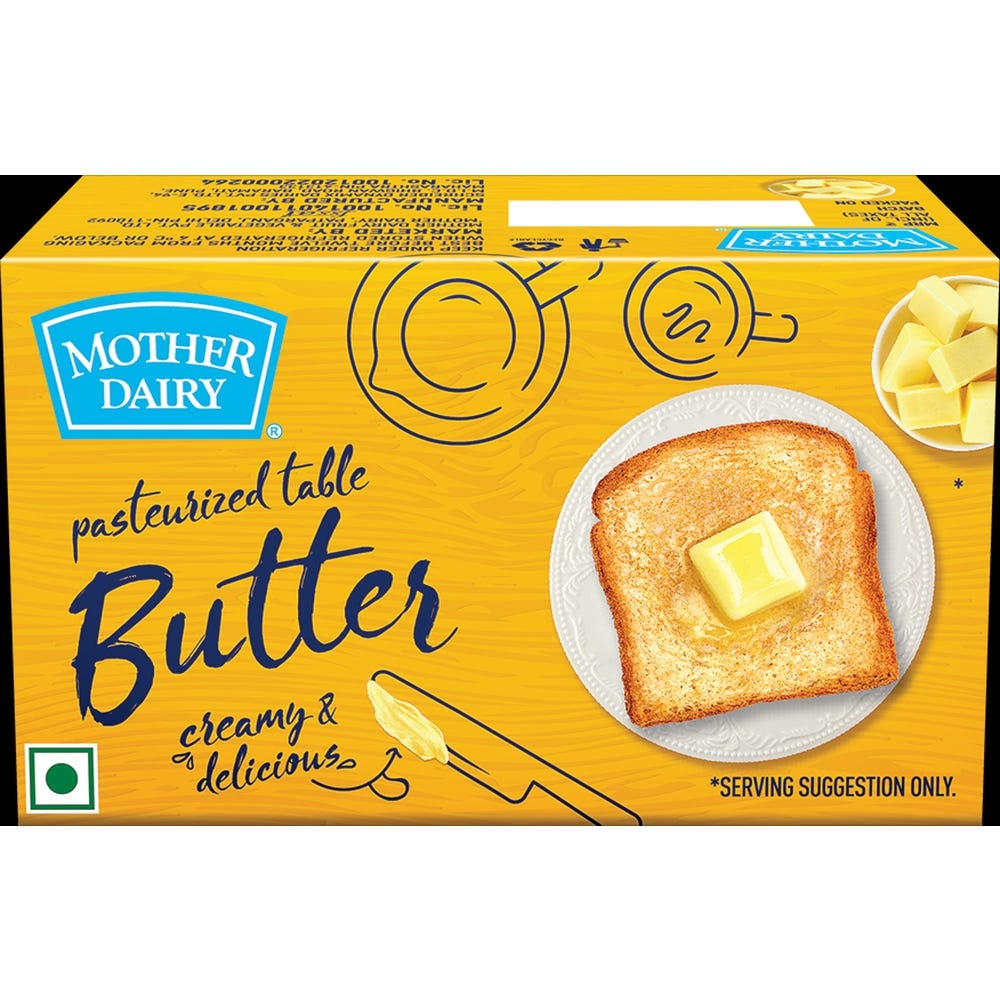 Mother Dairy Salted Butter Packet 500G