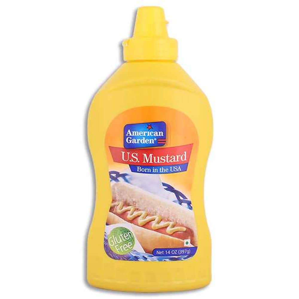 American Garden Gluten Free U.S. Natural Mustard Squeeze 14 Oz
