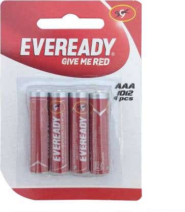 Eveready 1012 Carbon Zinc Battery Aaa 4 Units