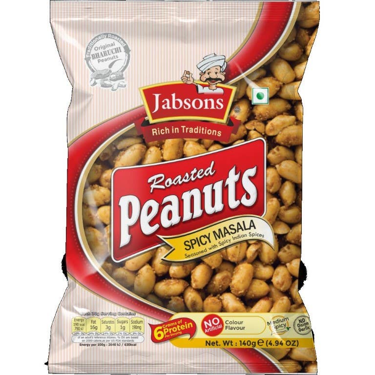 Jabsons Spicy Masala Roasted Peanuts Pch 140G