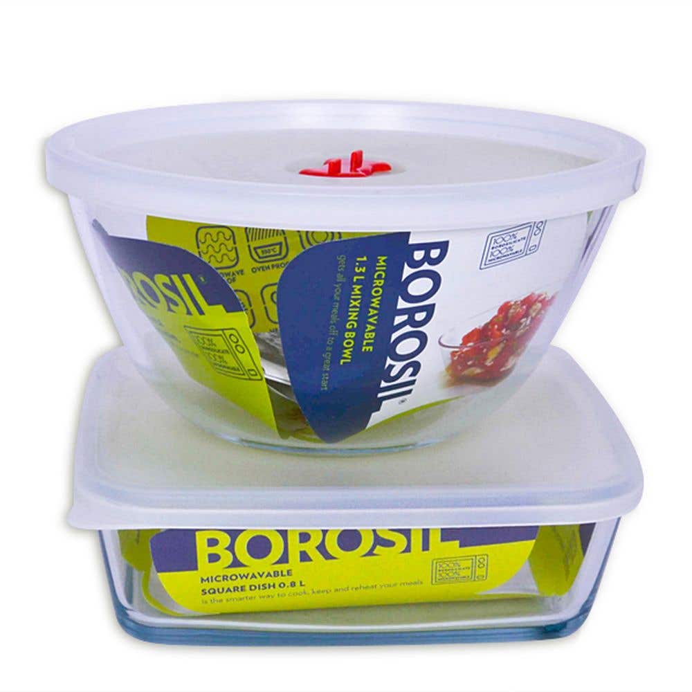 Borosil Mixing Bowl (1.3+2.5 L) X 2U