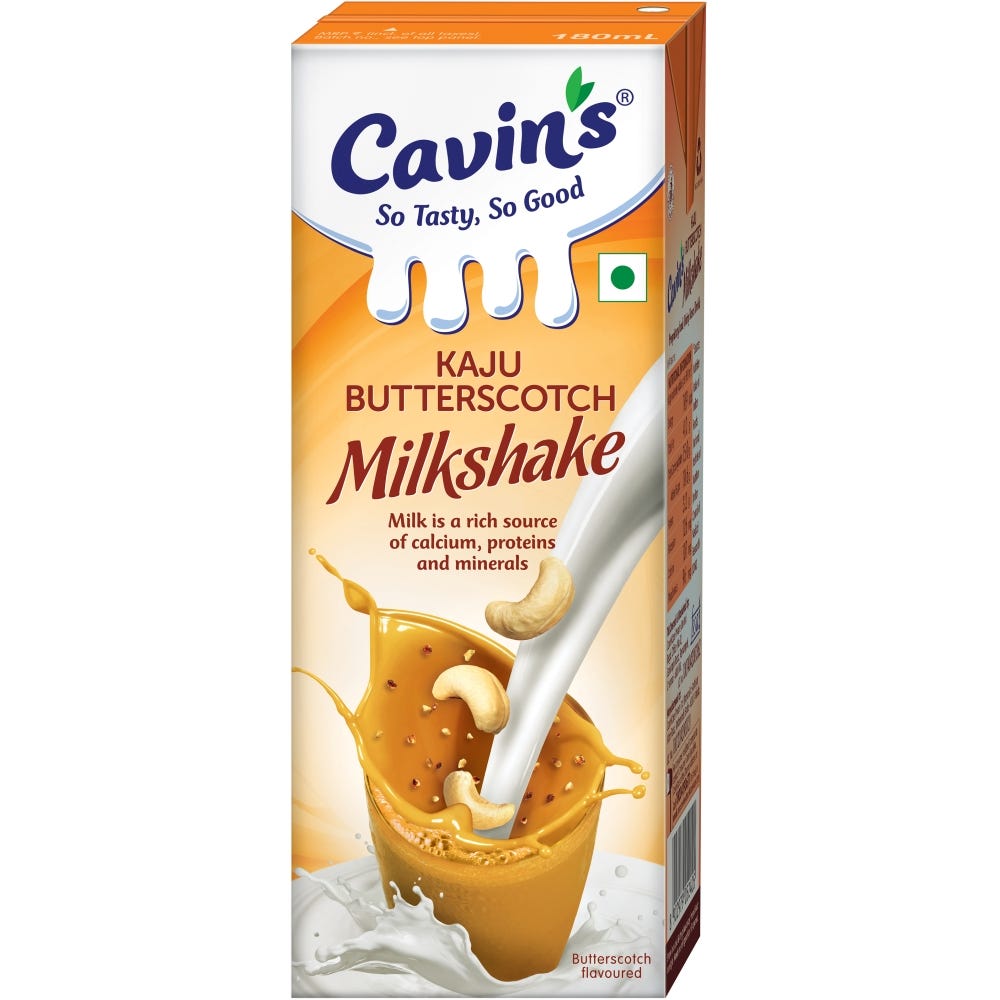 Cavins Butterscotch Milkshake Tetra 180-200Ml