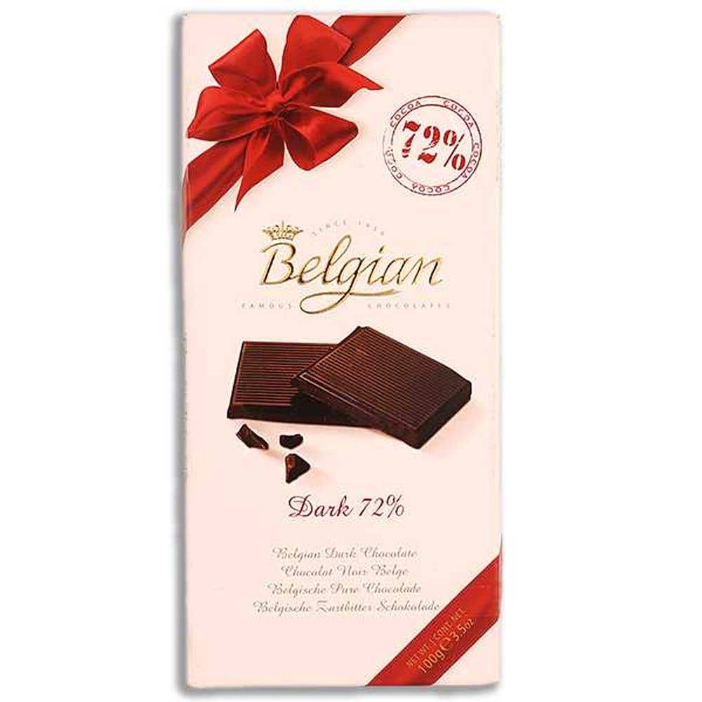 Belgian 72% Dark Chocolate Bar 100G