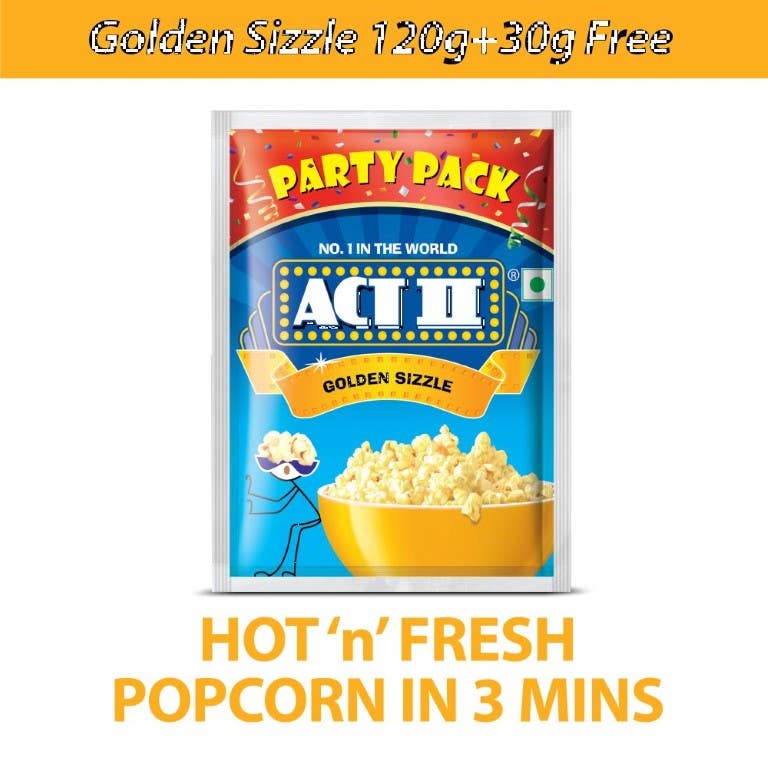 Act Ii Golden Sizzle Popcorn Pouch 150G