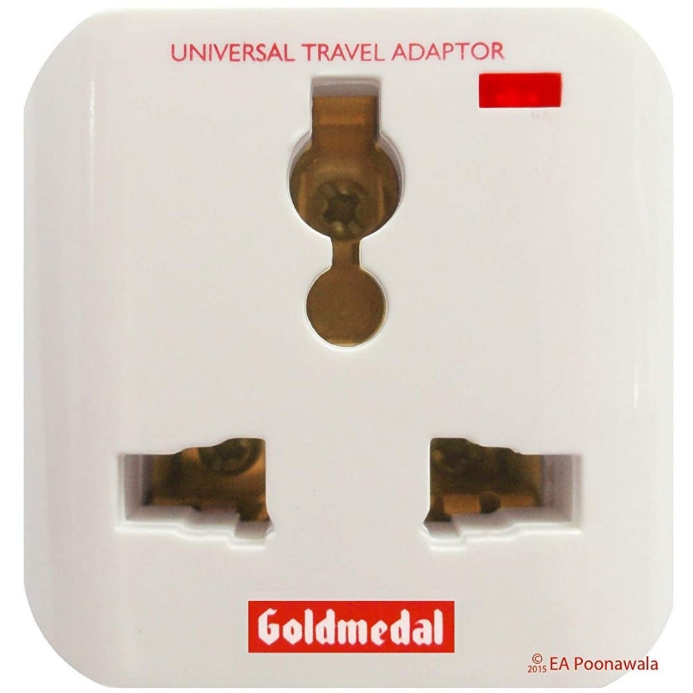 Gold Medal Sliq 3 Pin Travel 1 Adaptor