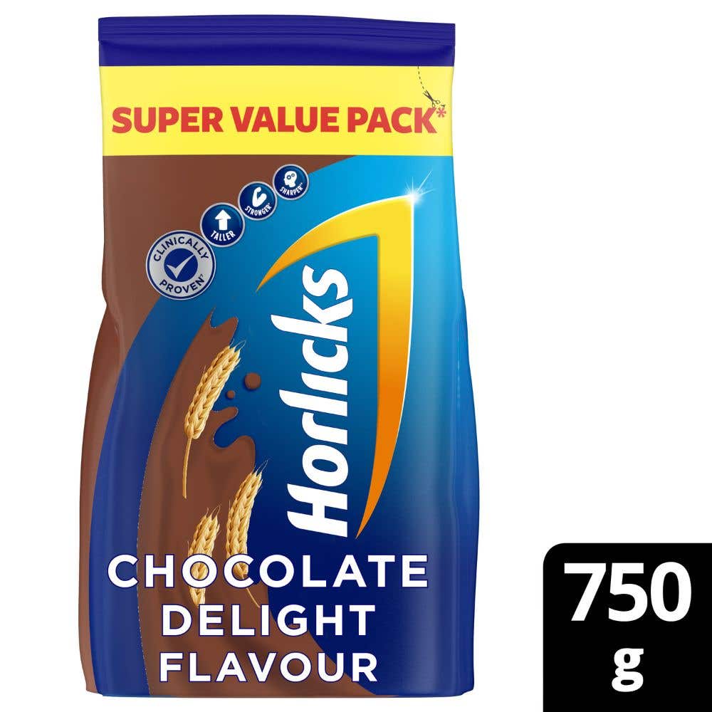 Horlicks Health & Nutrition Drink Chocolate Gusseted Pouch 750 G