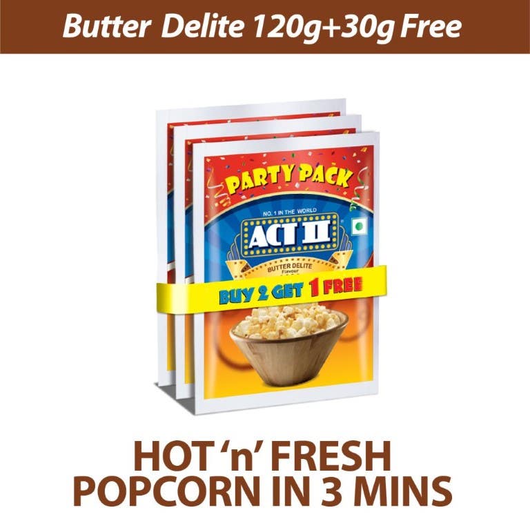 Act Ii Buter Delite Popcorn B2G1 Party Pk 150G