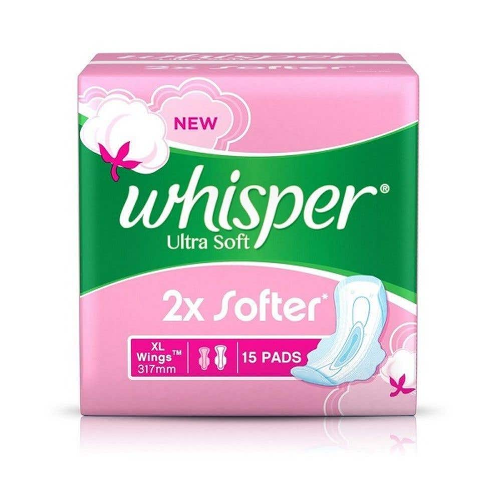 Whisper Ultra Soft Xl Sanitary Pad  15'S