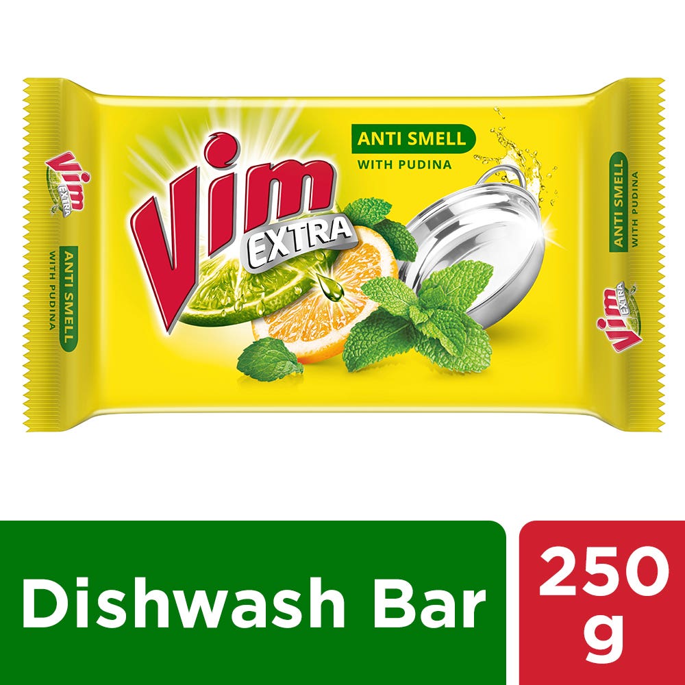 Vim Dishwash Anti Smell Bar Pudina 250 G