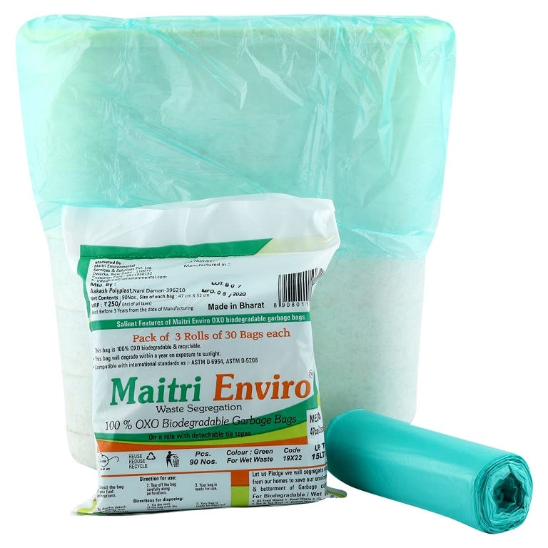Maitri Garbage Bag 47X52Cm 90 Bags/Roll