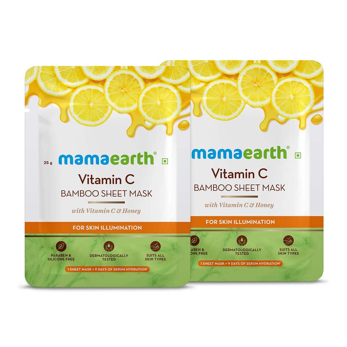 Mamaearth Bamboo Sheet Mask With Vitamin C & Honey 25G