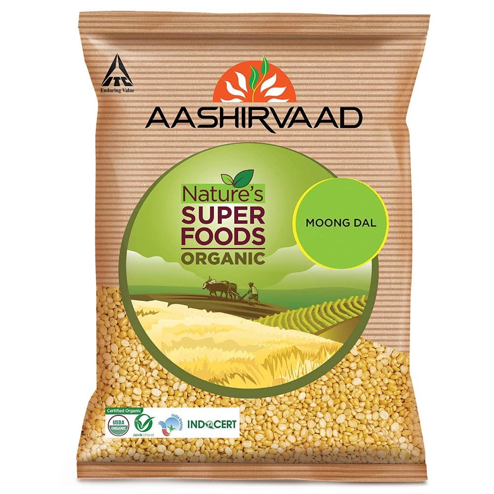Aashirvaad Natures Super Foods Organic Moong Dal 500Gm