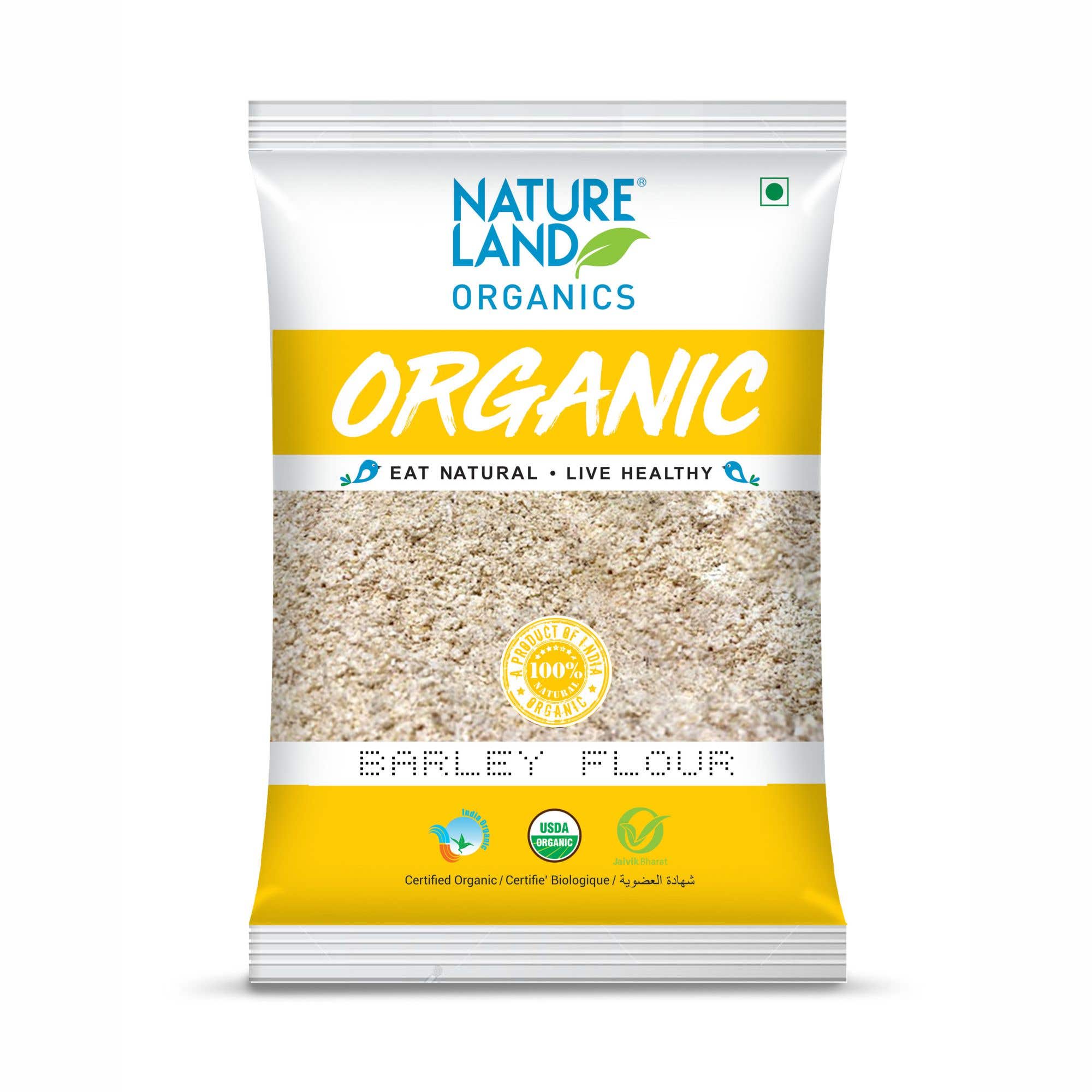 Natureland Organics Barley Flour 500G