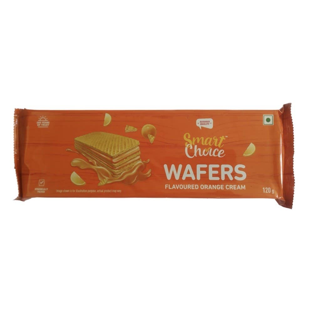Spencers Smart Choice Waffy Orange Wafer Biscuits 120G Packet