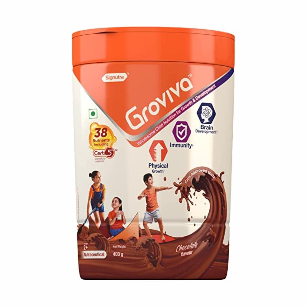 Groviva Chocolate Flavour 400Gm Jar