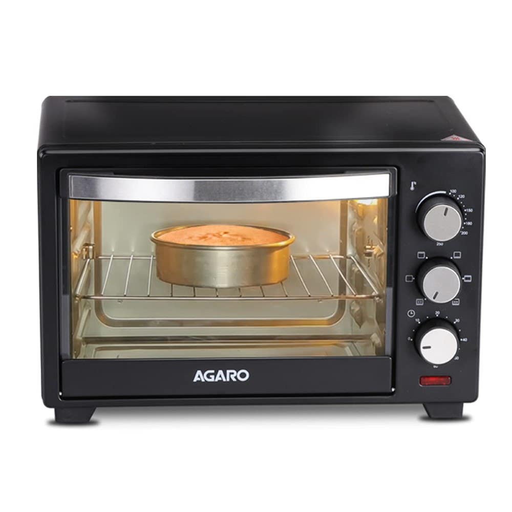 Agaro Marvel 19 Liters Oven Toaster Griller, Motorised Rotisserie Cake Baking Otg With 5 Heating Mode, (Black)